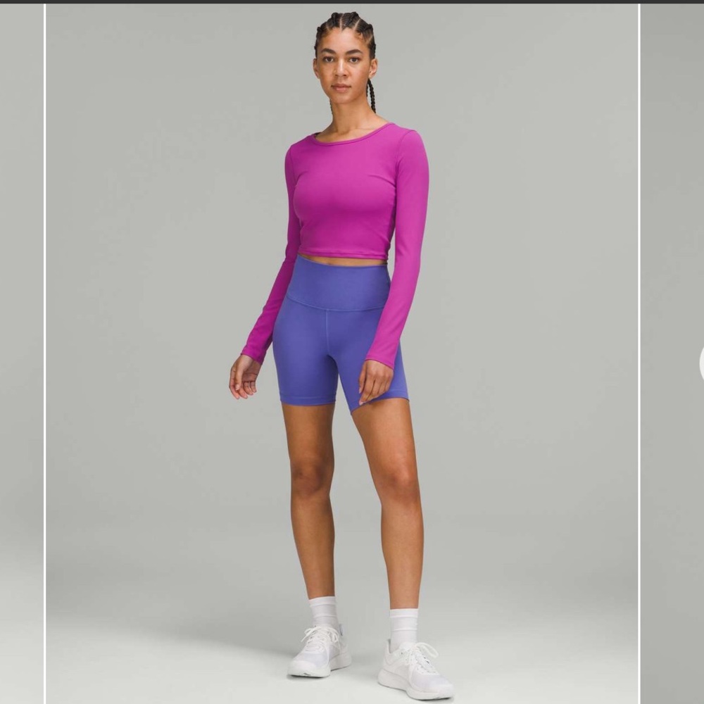 Lululemon Wunder train long sleeve shirt vivid plum